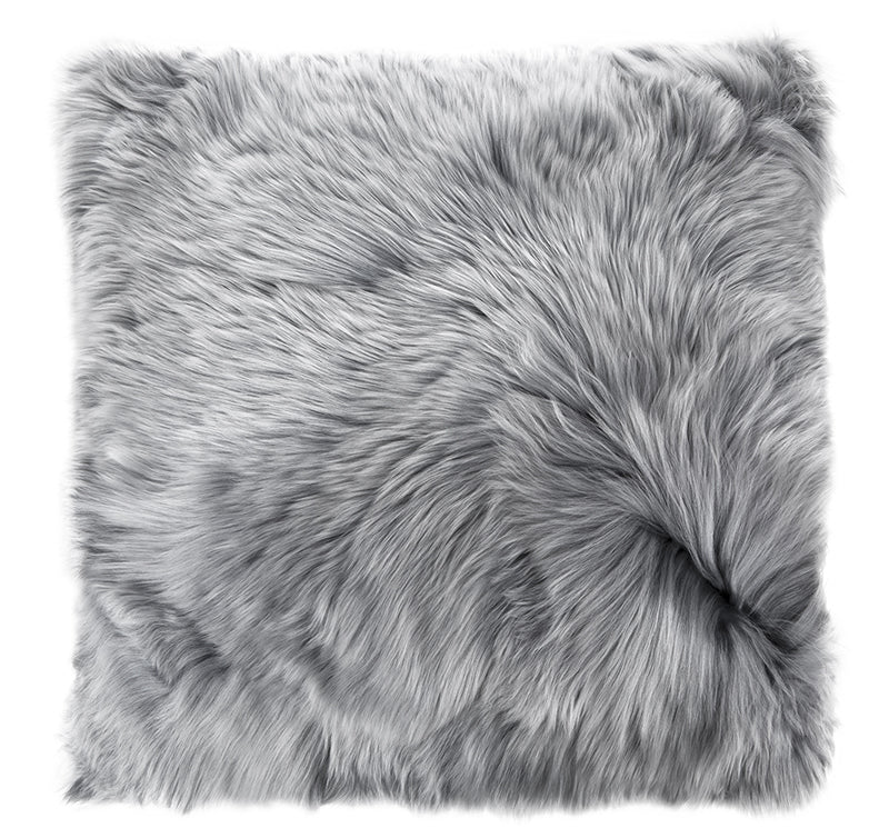 Luxury Alpaca Fur Cushion Light gray