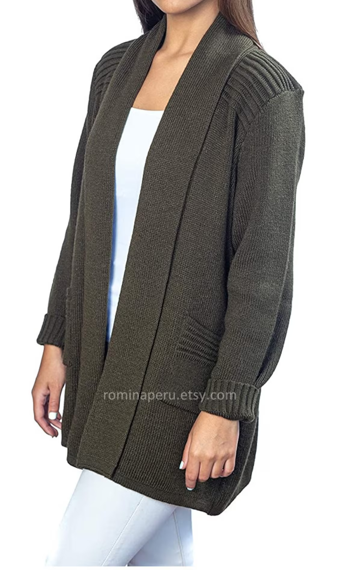 Damen-Cardigan aus Alpakawolle – warm, weich und dick