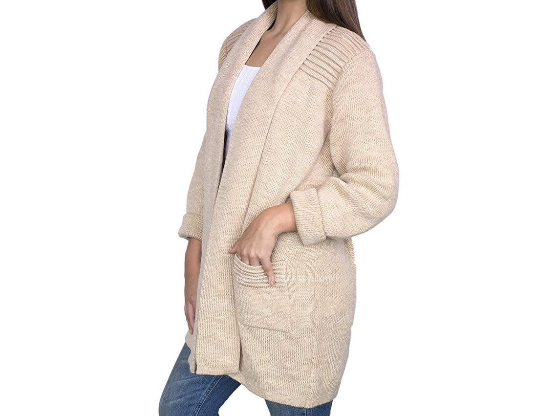 Alpaca Wool Women´s Cardigan - Warm, Soft & Thick