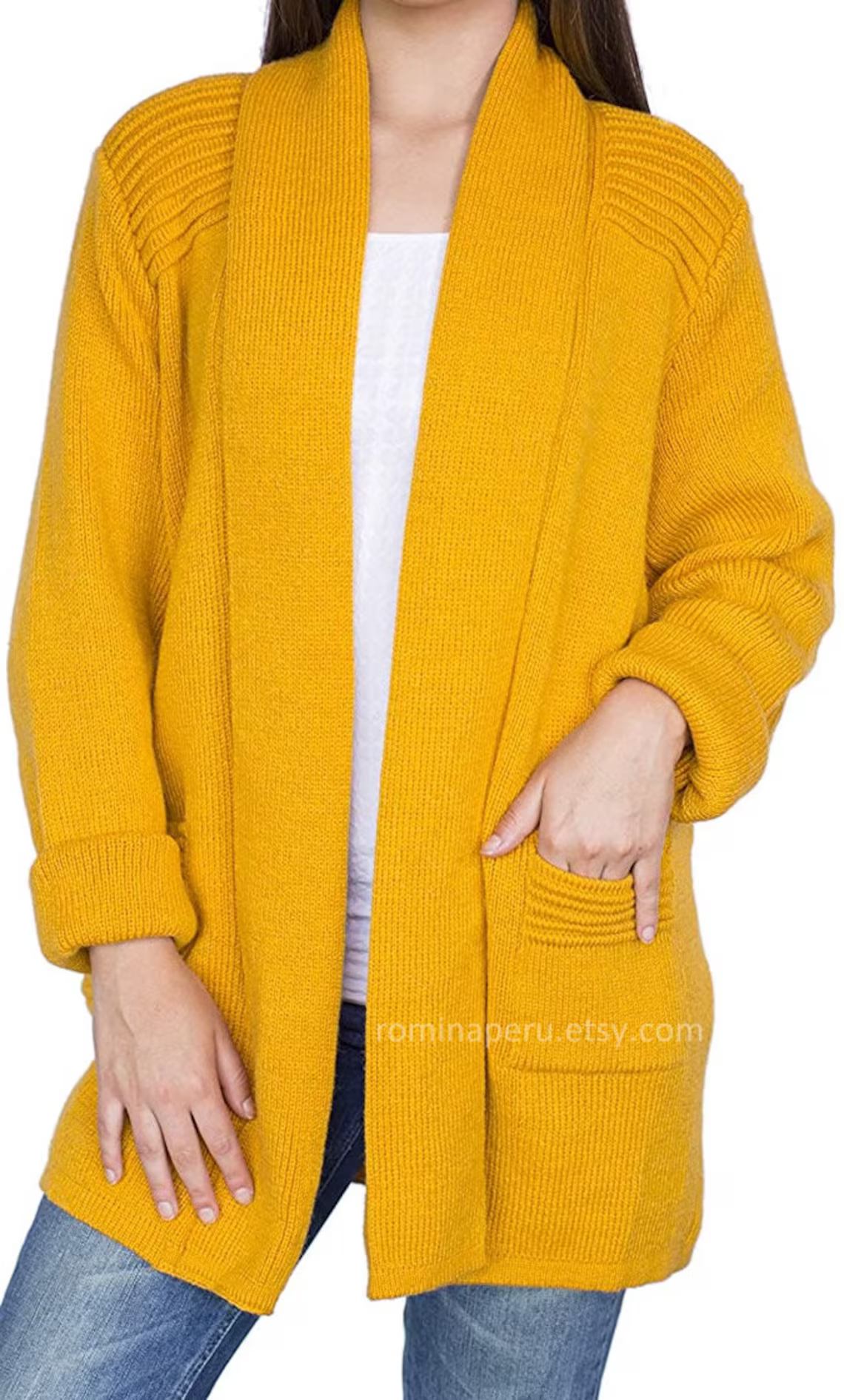 Damen-Cardigan aus Alpakawolle – warm, weich und dick