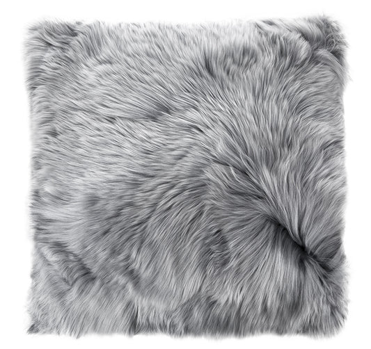  Luxury Alpaca Fur Cushion Light gray