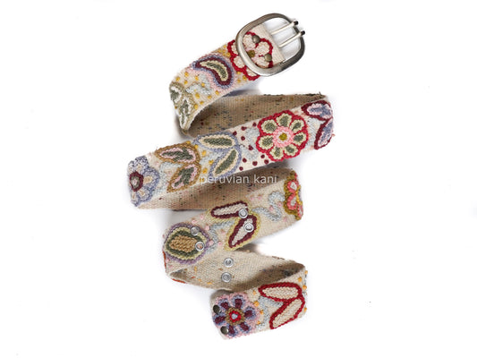peruvian embroidered belt