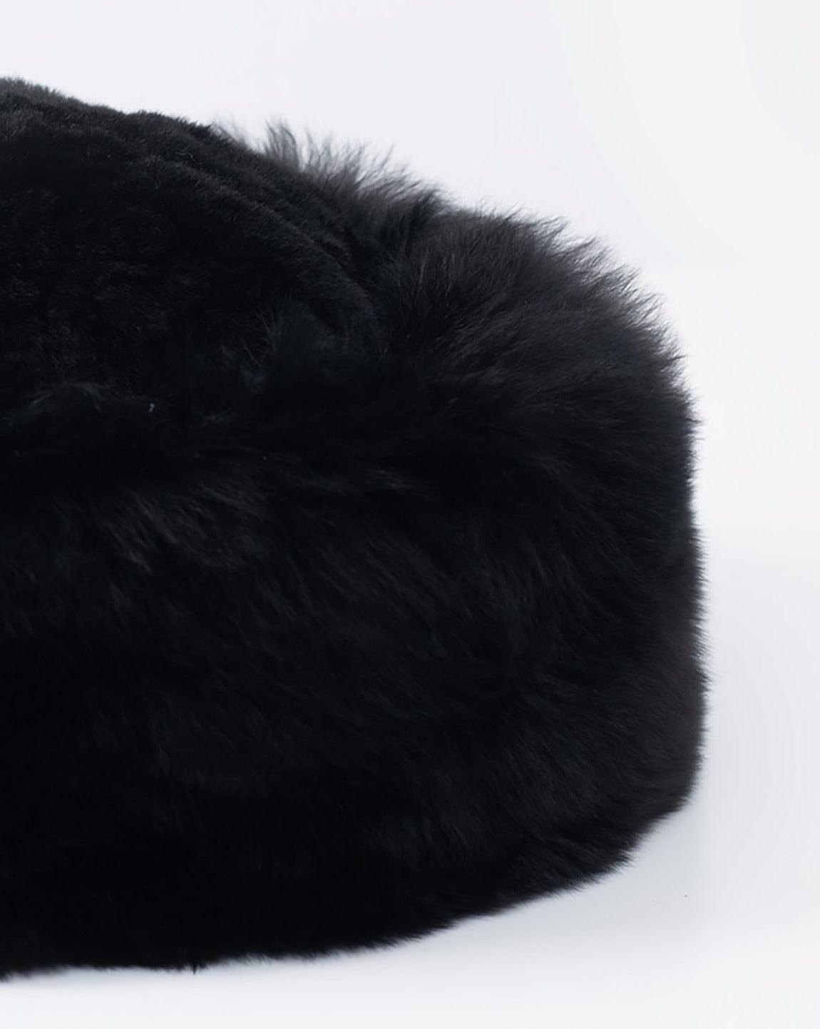 Baby Alpaca fur hat Black