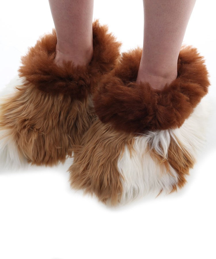 Slippers fur alpaca